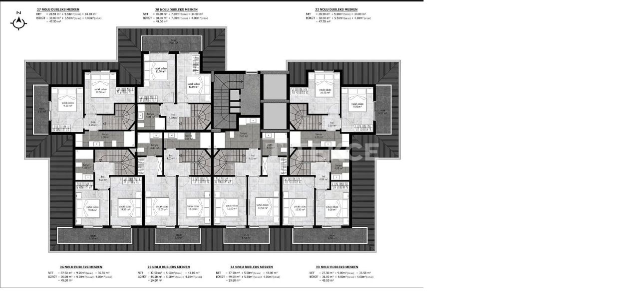 Апартаменты в Алании, Турция, 55 м² - фото 18