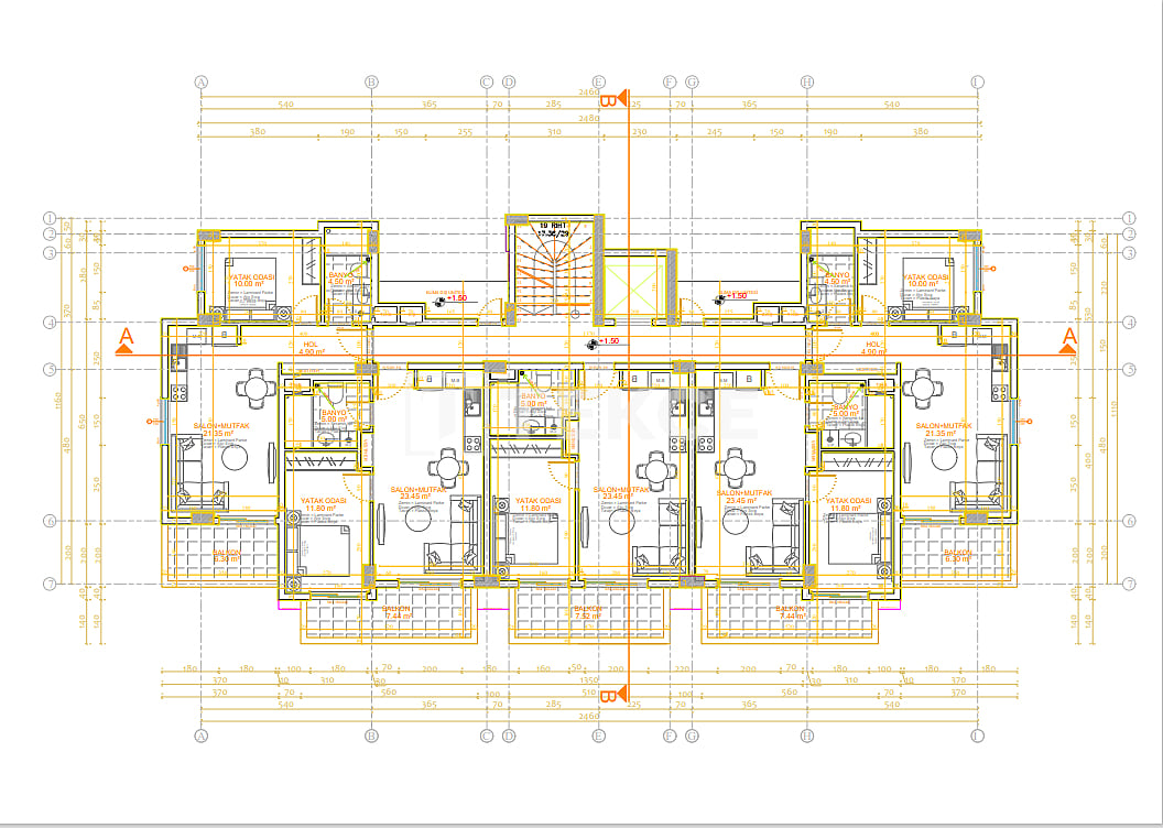 Апартаменты в Алании, Турция, 55 м² - фото 19
