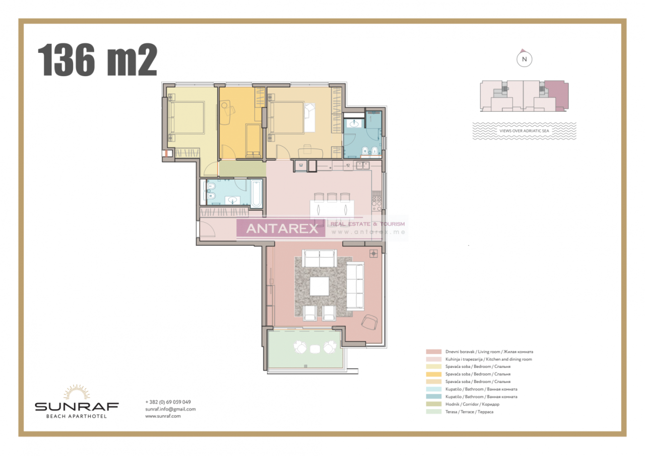 Апартаменты в Рафаиловичах, Черногория, 107 м² - фото 14