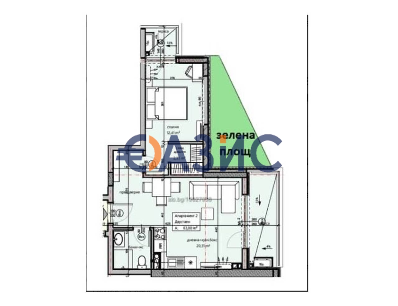 Апартаменты в Бургасе, Болгария, 70.8 м² - фото 5