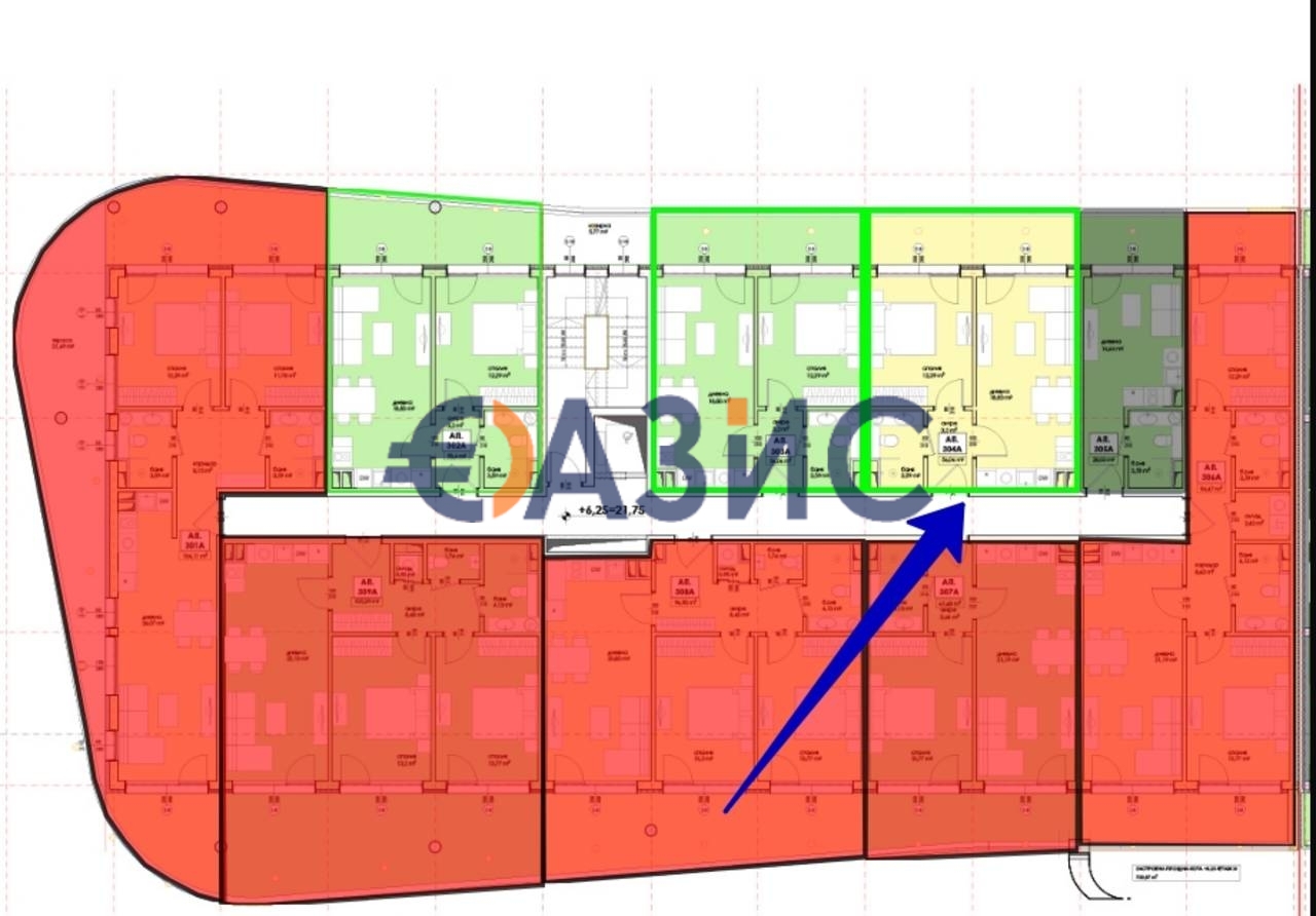Апартаменты в Несебре, Болгария, 64.3 м² - фото 6