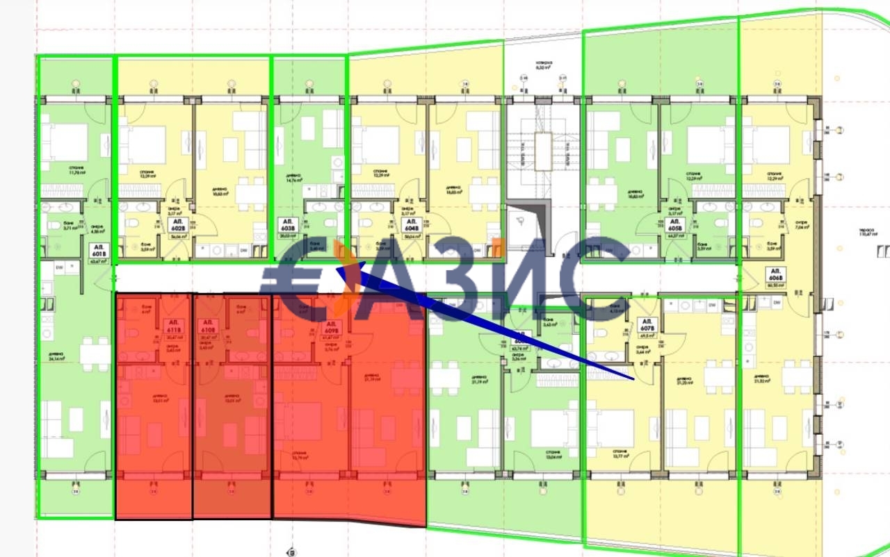 Апартаменты в Несебре, Болгария, 32.1 м² - фото 6