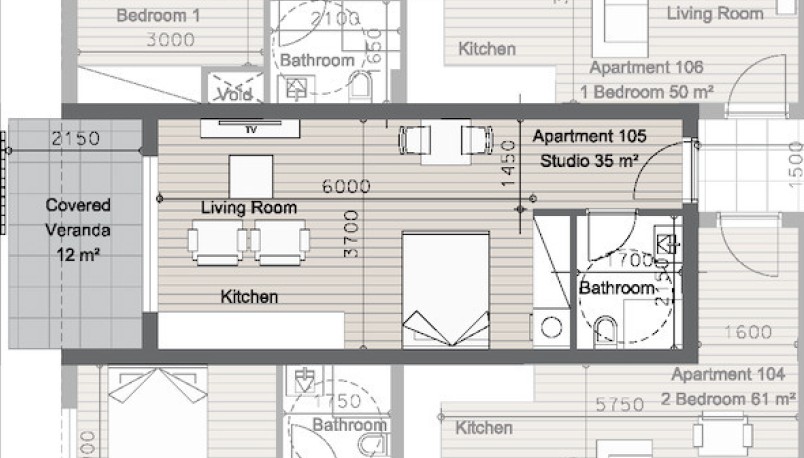 Студия в Лимасоле, Кипр, 47 м² - фото 3