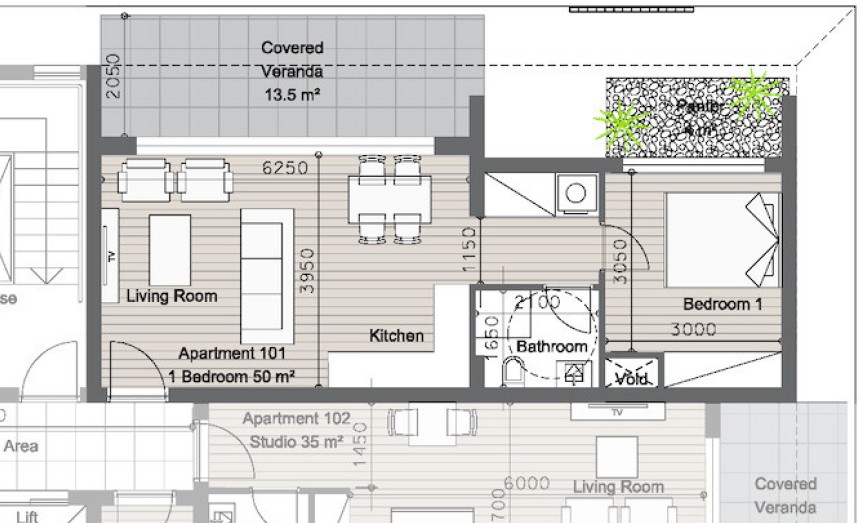 Апартаменты в Лимасоле, Кипр, 63 м² - фото 9