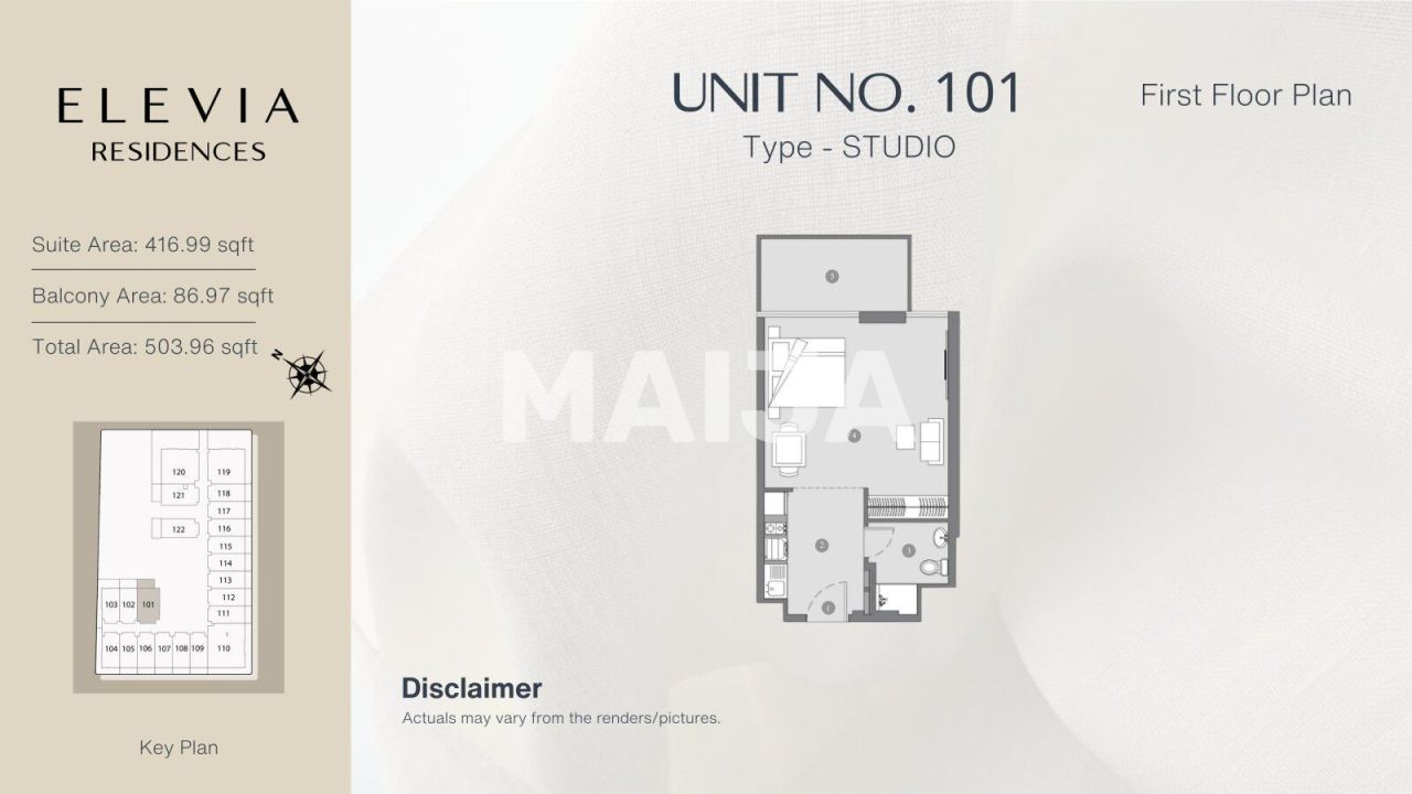 Апартаменты в Дубае, ОАЭ, 32 м² - фото 15