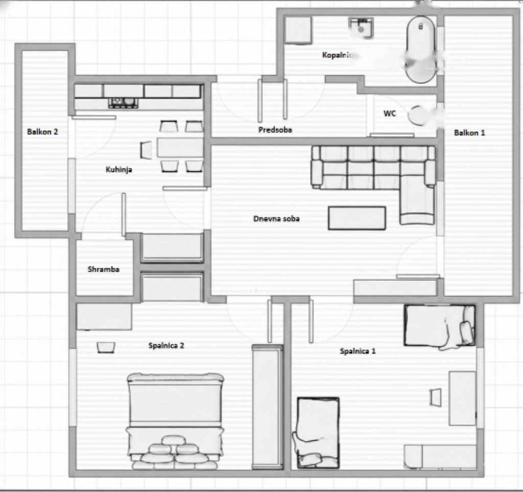 Квартира в Любляне, Словения, 88 м² - фото 2
