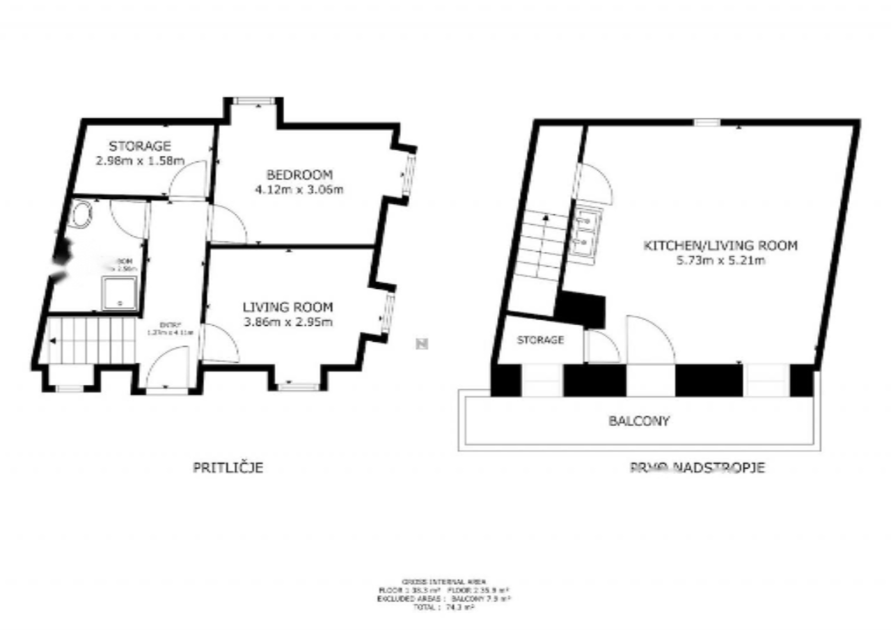 Дом в Диваче, Словения, 74 м² - фото 2
