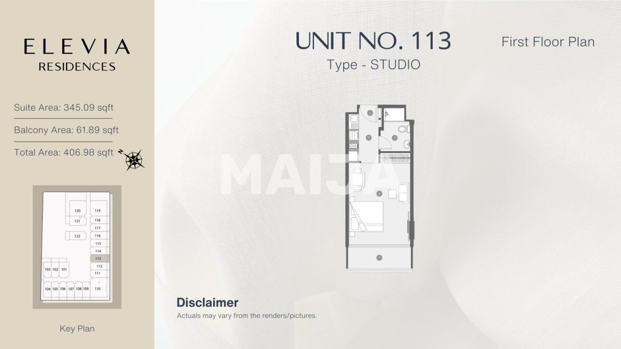 Апартаменты в Дубае, ОАЭ, 32 м² - фото 17