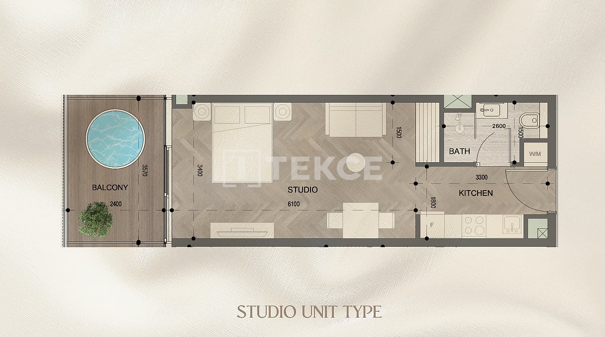 Апартаменты Дубайленд, ОАЭ, 82 м² - фото 13