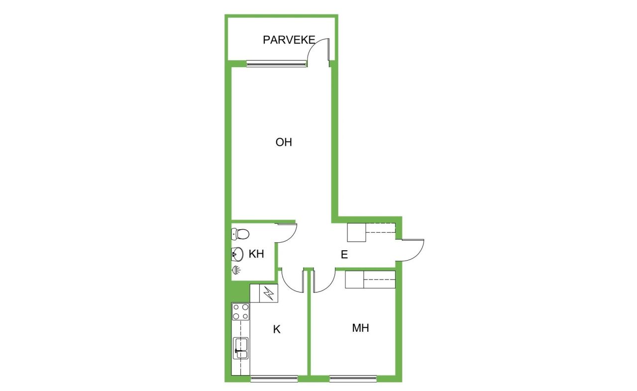 Квартира в Рауха, Финляндия, 48 м² - фото 2