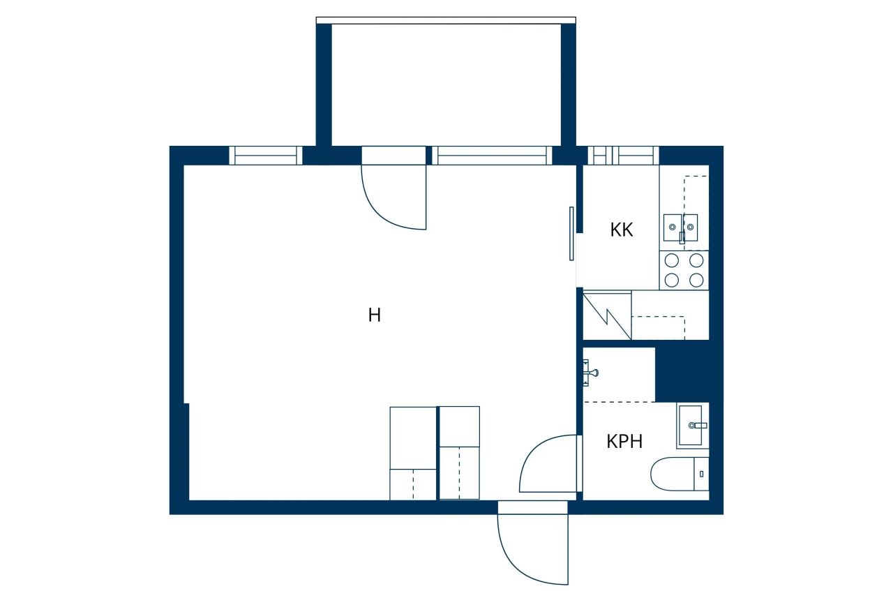 Квартира в Куусанкоски, Финляндия, 26.5 м² - фото 2
