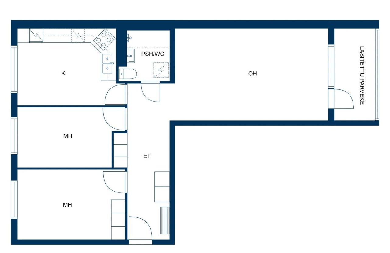 Квартира в Коуволе, Финляндия, 74 м² - фото 2