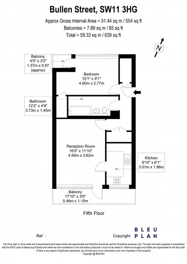 Квартира в Лондоне, Великобритания, 51 м² - фото 2