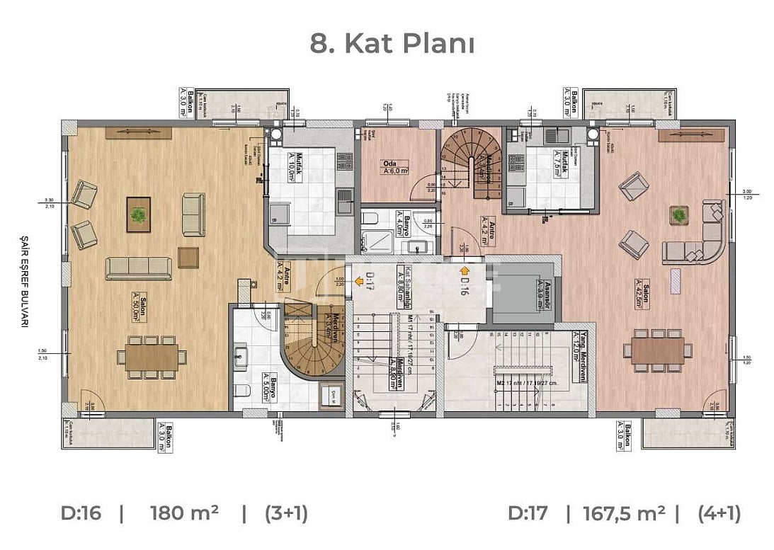 Апартаменты Конак, Турция, 167 м² - фото 14