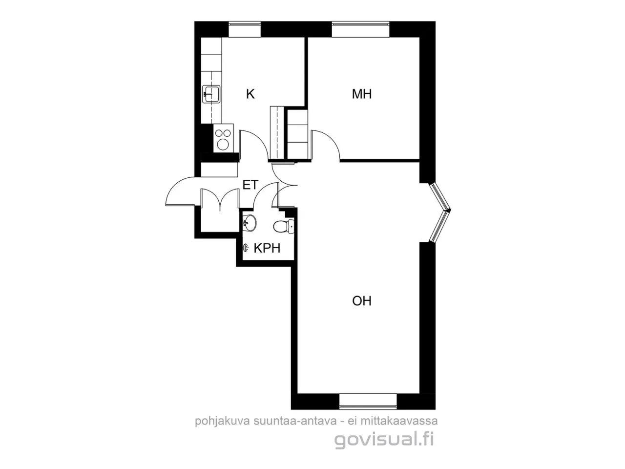 Квартира в Палтамо, Финляндия, 59 м² - фото 2