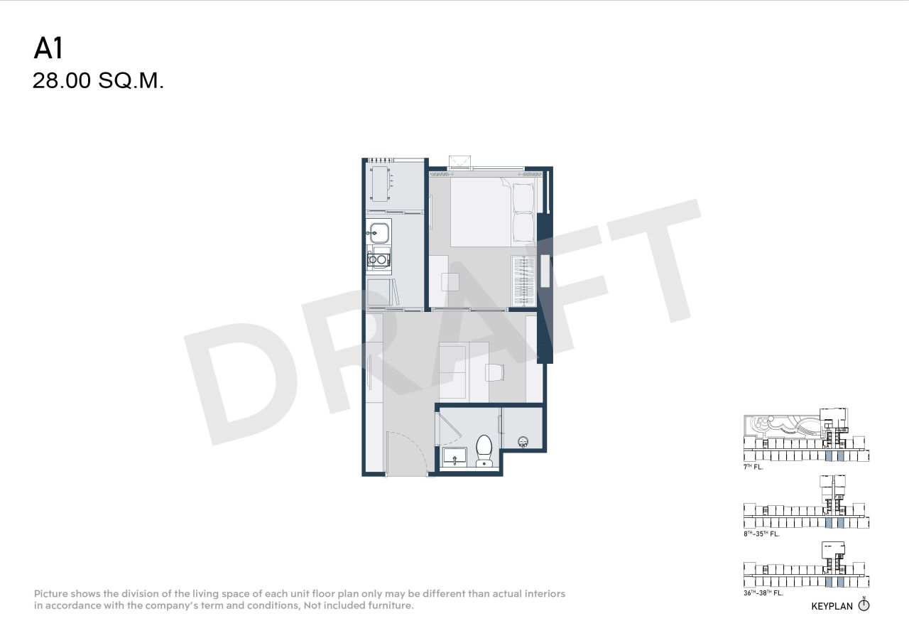 Апартаменты в Бангкоке, Таиланд, 28 м² - фото 11