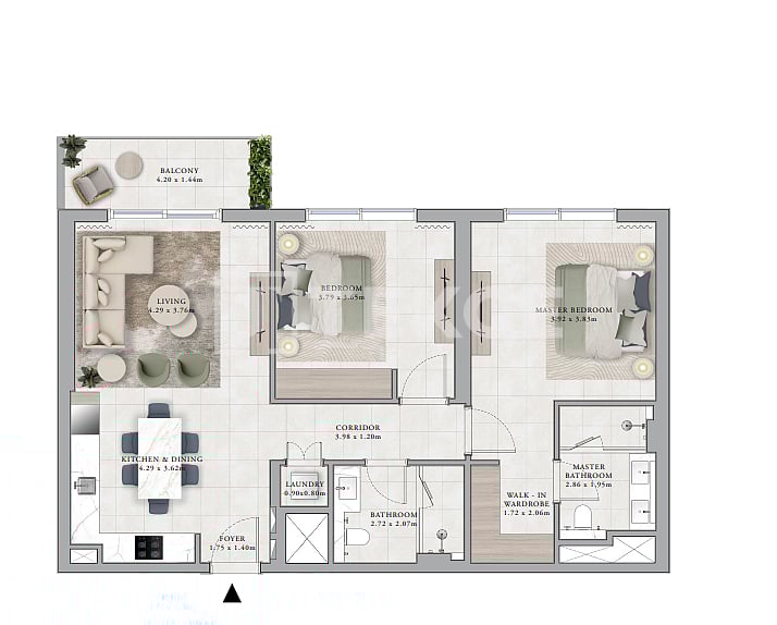 Апартаменты в Дубае, ОАЭ, 109 м² - фото 9