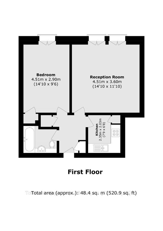 Квартира в Лондоне, Великобритания, 48 м² - фото 11
