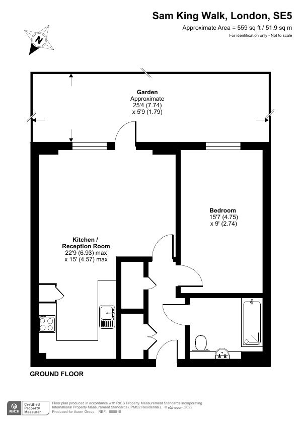 Квартира в Лондоне, Великобритания, 52 м² - фото 17