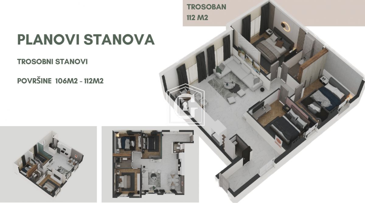 Апартаменты в Борети, Черногория, 112 м² - фото 2