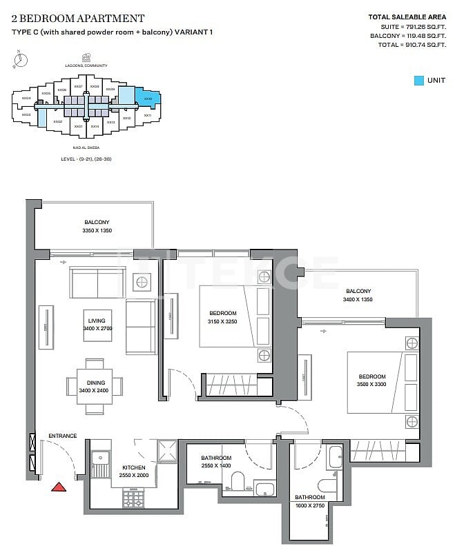 Апартаменты Мейдан, ОАЭ, 108 м² - фото 13