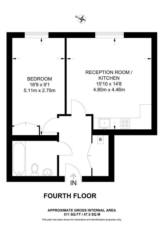 Квартира в Лондоне, Великобритания, 48 м² - фото 10