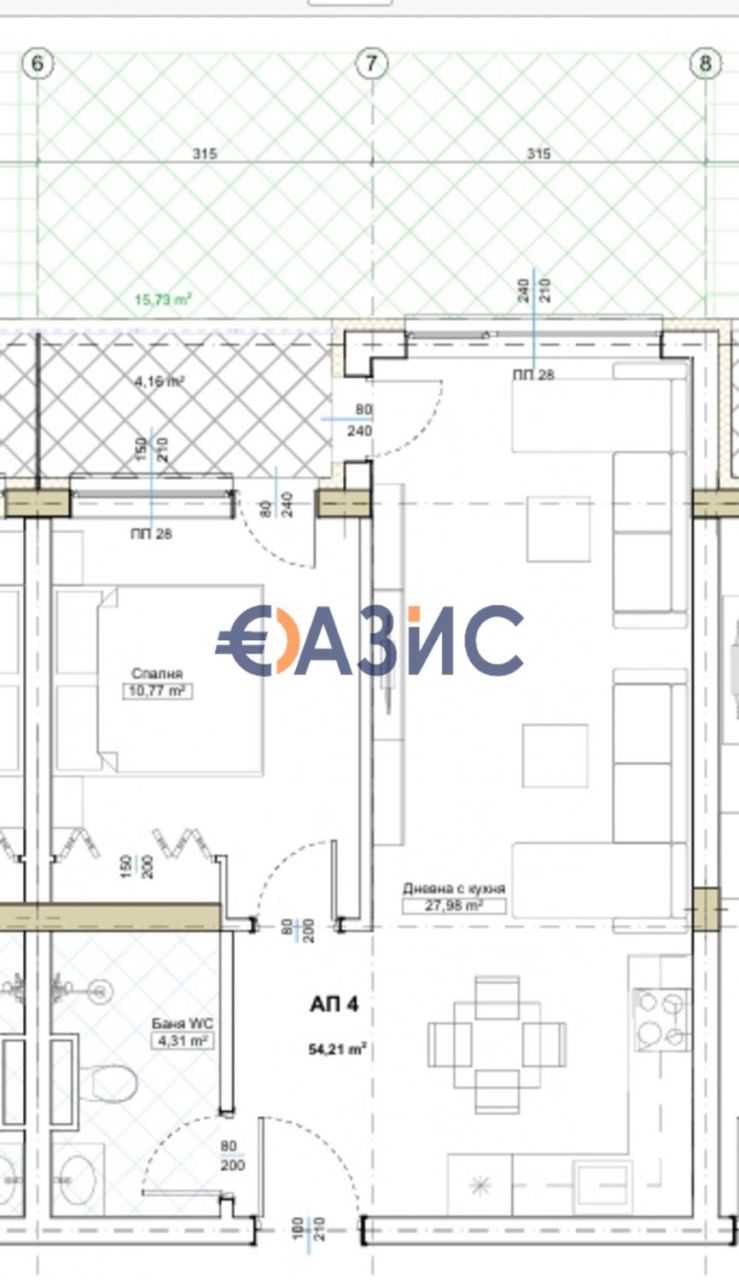Апартаменты в Китене, Болгария, 66.8 м² - фото 3