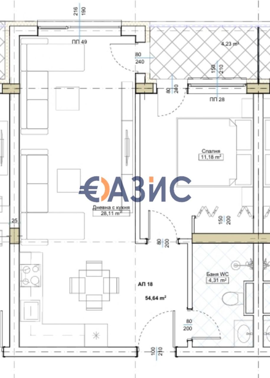 Апартаменты в Китене, Болгария, 67.3 м² - фото 3