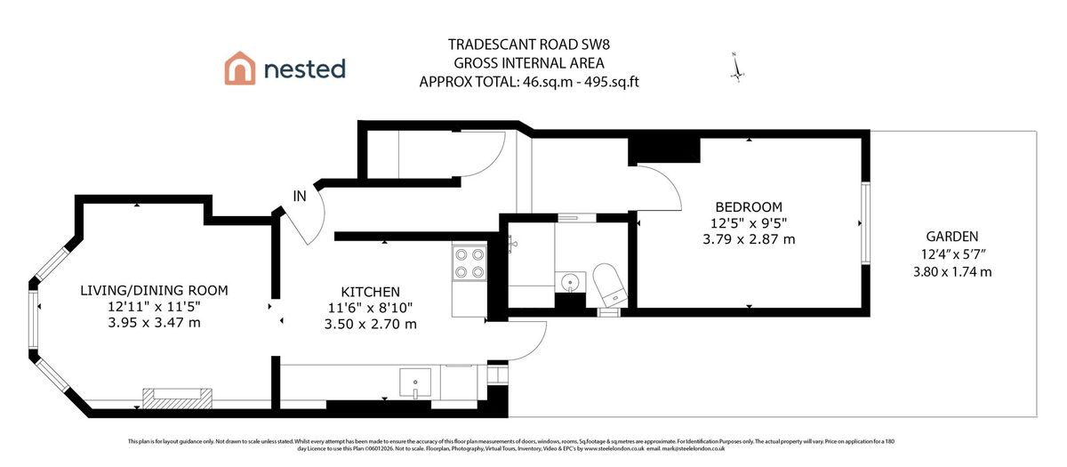 Квартира в Лондоне, Великобритания, 46 м² - фото 13