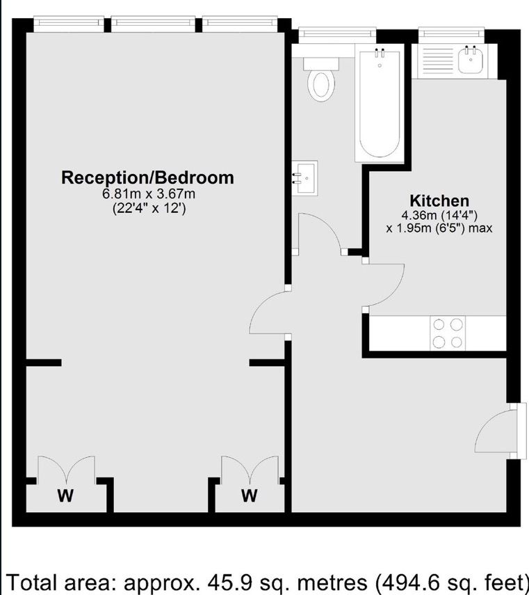 Квартира в Лондоне, Великобритания, 46 м² - фото 15