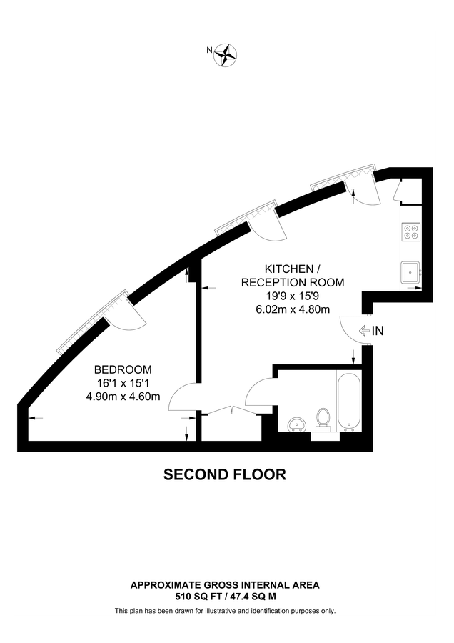 Квартира в Лондоне, Великобритания, 47 м² - фото 8