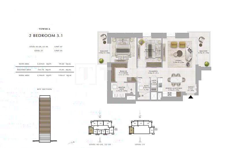 Апартаменты в Дубае, ОАЭ, 186 м² - фото 12