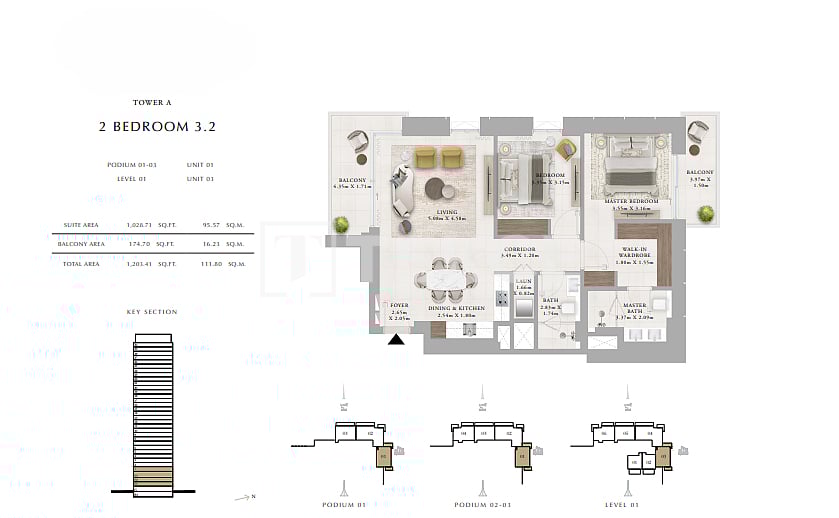 Апартаменты в Дубае, ОАЭ, 186 м² - фото 14