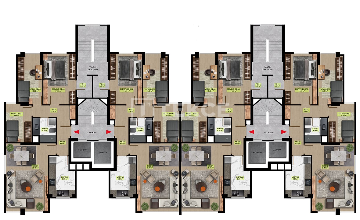 Апартаменты в Стамбуле, Турция, 110 м² - фото 11