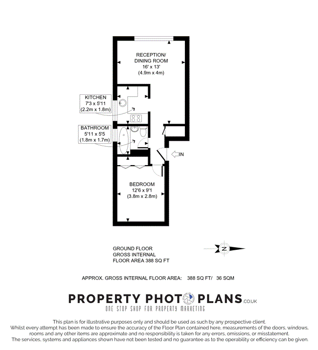 Квартира в Лондоне, Великобритания, 36 м² - фото 9
