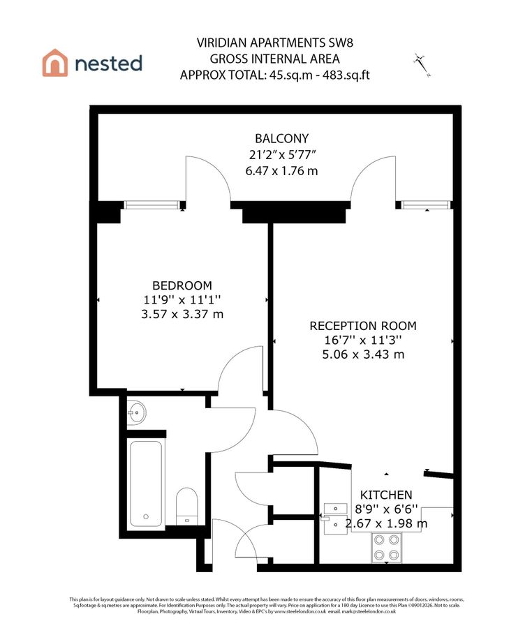 Квартира в Лондоне, Великобритания, 45 м² - фото 11