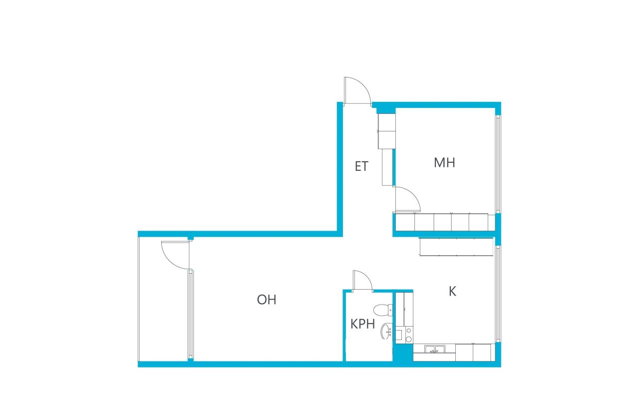 Квартира в Коуволе, Финляндия, 60 м² - фото 2
