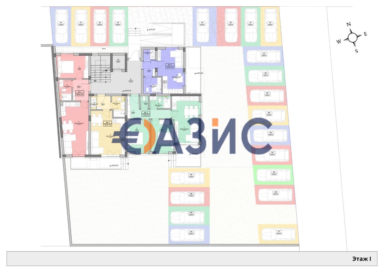 Апартаменты на Солнечном берегу, Болгария, 41.9 м² - фото 11