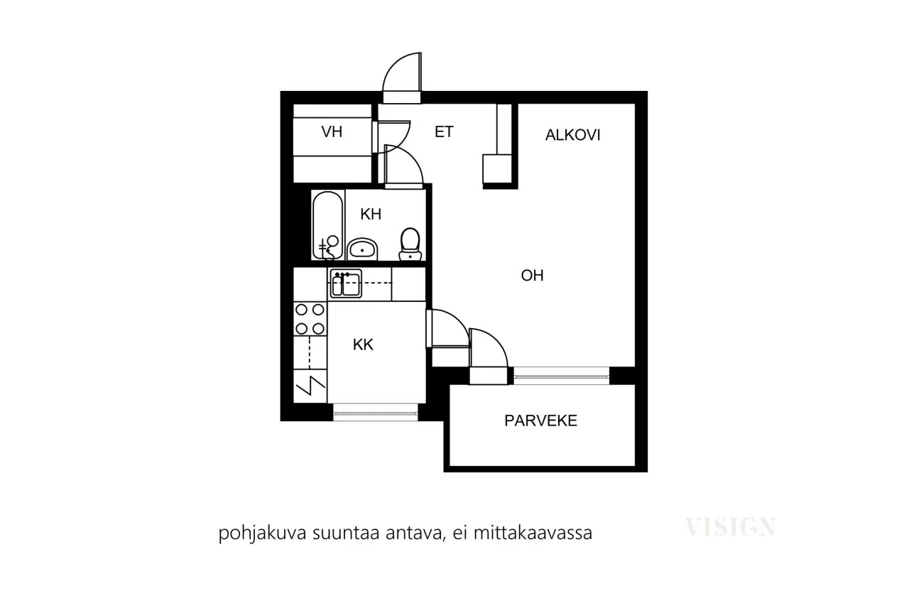Квартира в Иматре, Финляндия, 30.5 м² - фото 2