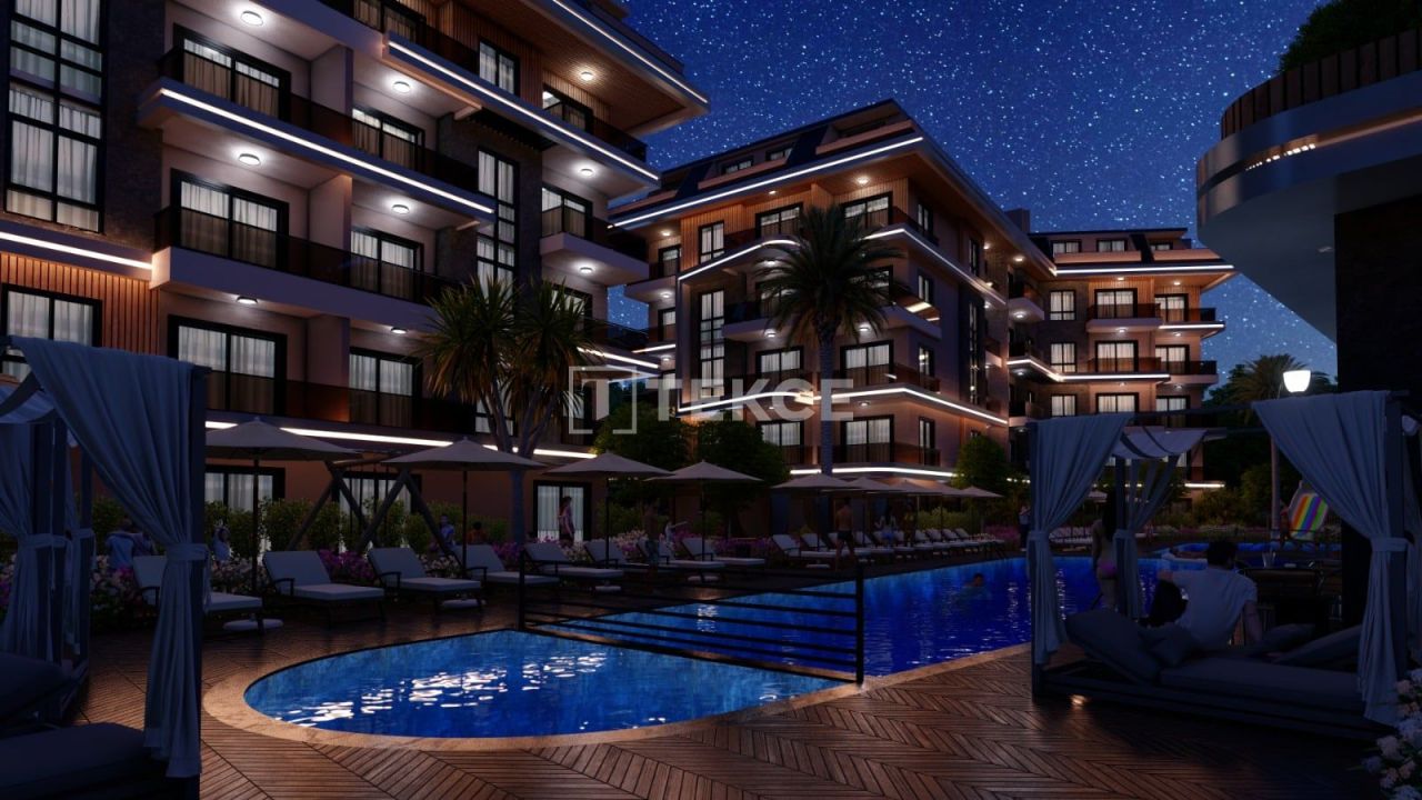 Апартаменты в Алании, Турция, 49 м² - фото 10