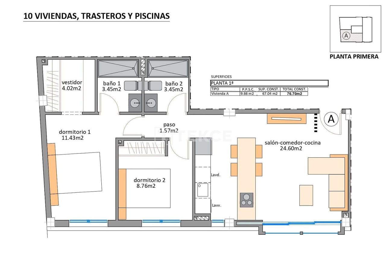 Пентхаус в Сан-Педро-дель-Пинатаре, Испания, 171 м² - фото 10