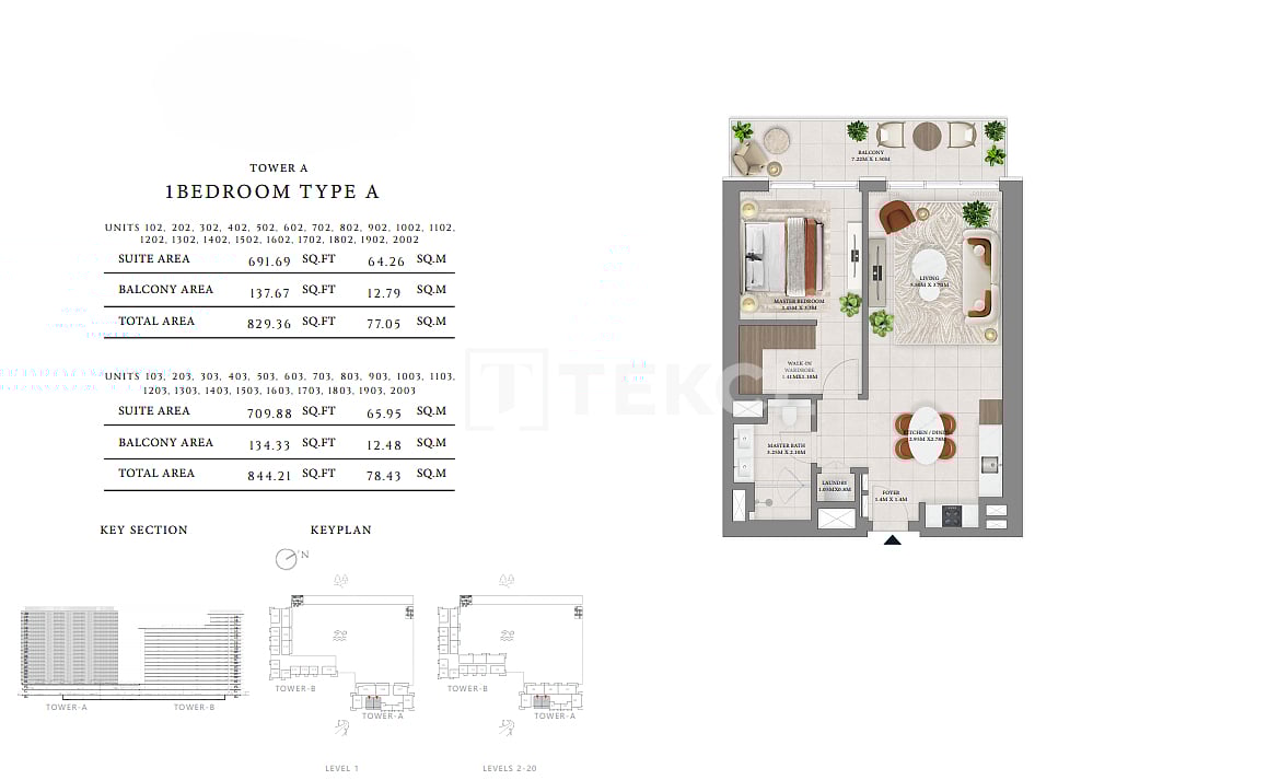 Апартаменты в Дубае, ОАЭ, 73 м² - фото 10