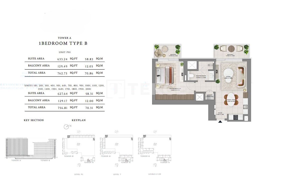 Апартаменты в Дубае, ОАЭ, 73 м² - фото 11