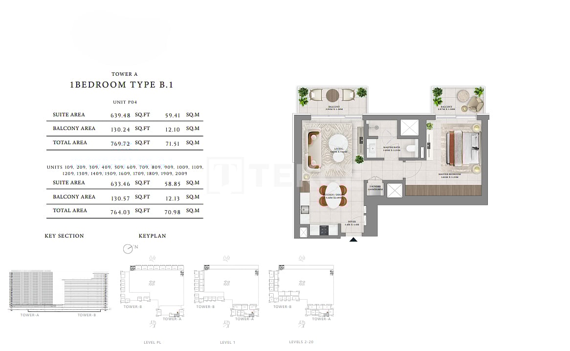 Апартаменты в Дубае, ОАЭ, 73 м² - фото 12