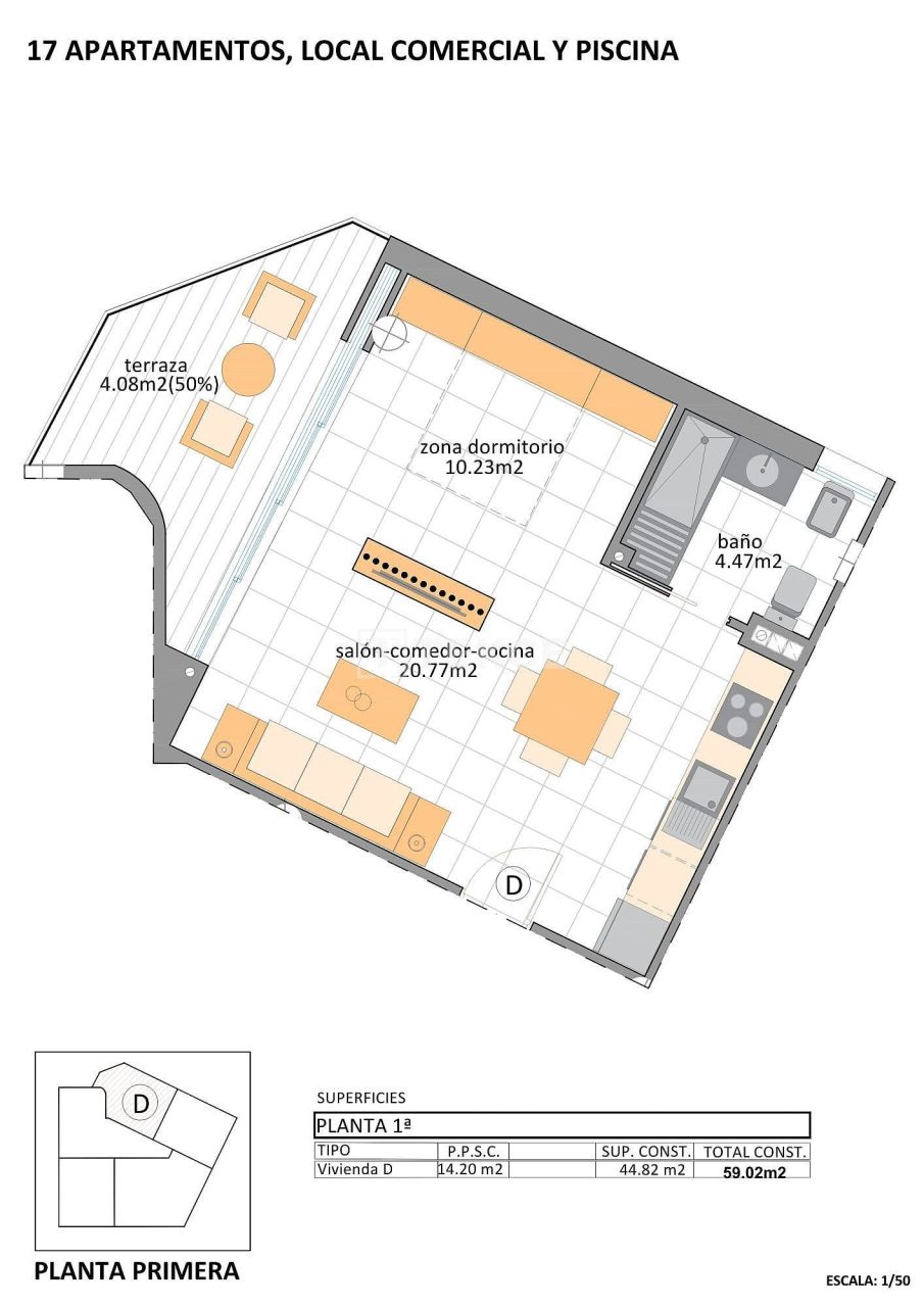 Пентхаус в Сан-Педро-дель-Пинатаре, Испания, 59 м² - фото 14