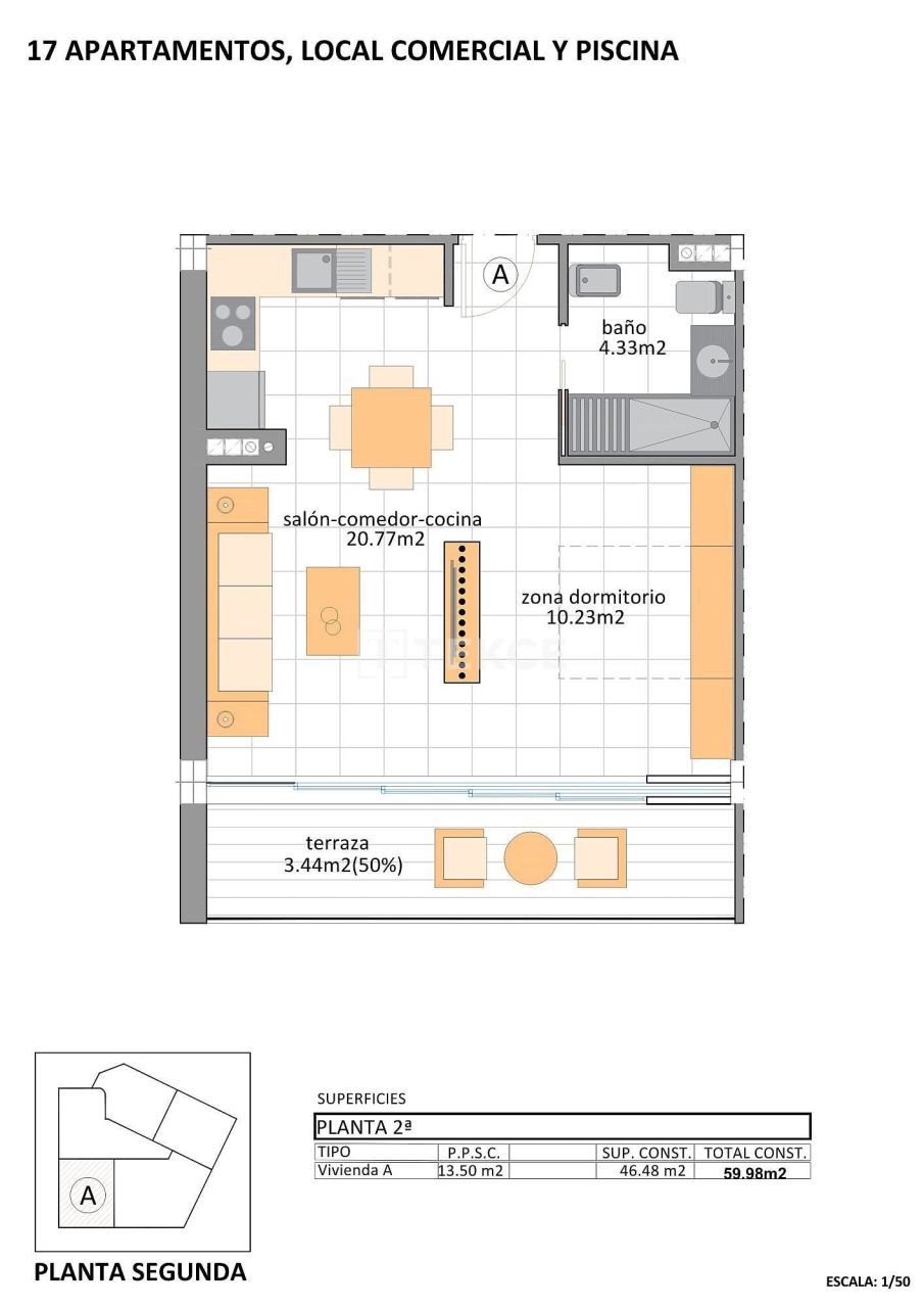 Апартаменты в Сан-Педро-дель-Пинатаре, Испания, 59 м² - фото 15