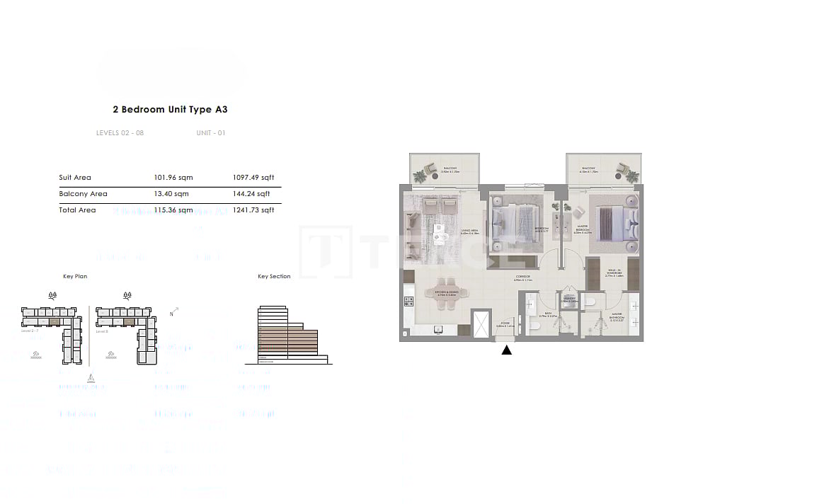 Апартаменты Мина Рашид, ОАЭ, 79 м² - фото 17