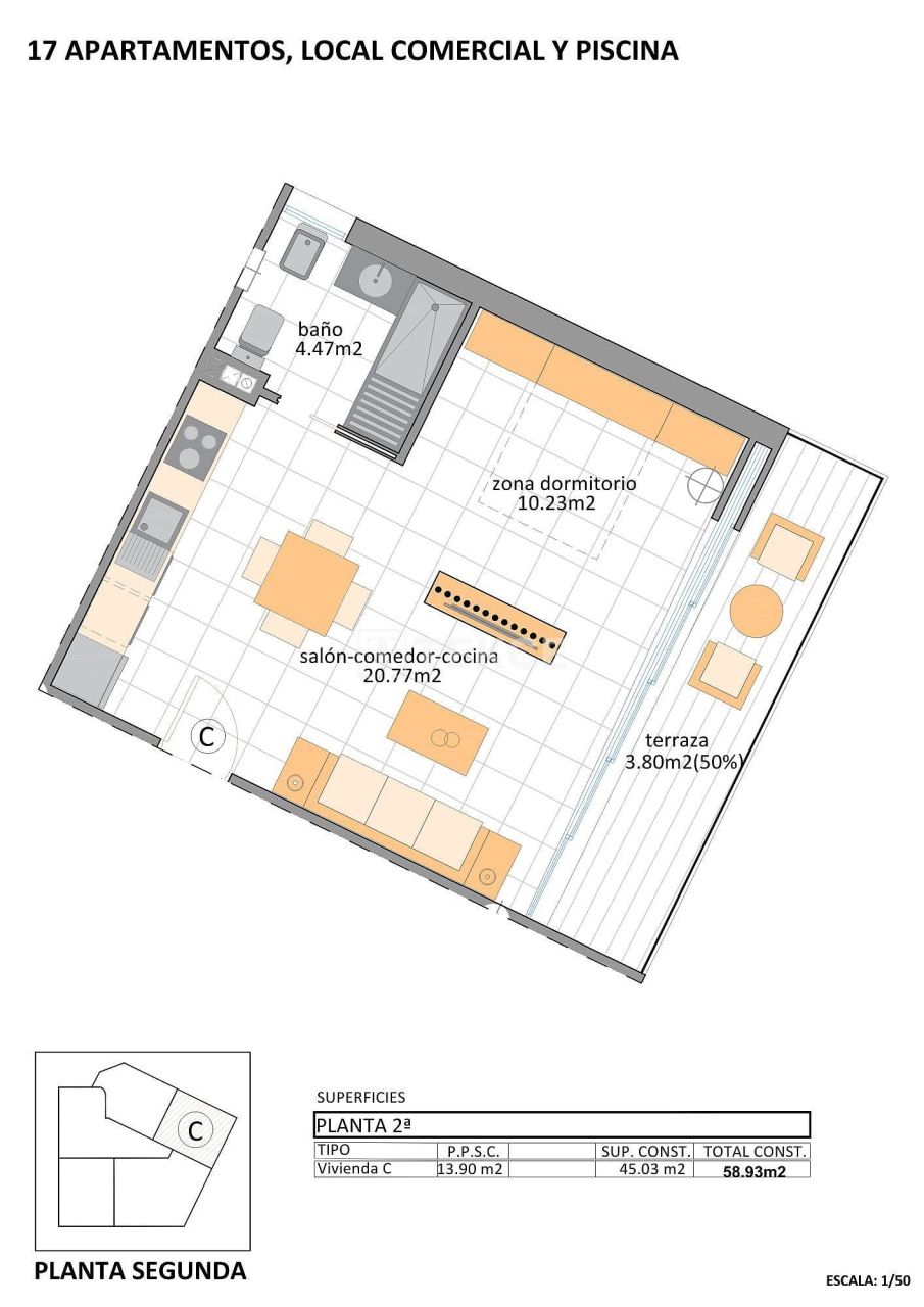 Пентхаус в Сан-Педро-дель-Пинатаре, Испания, 59 м² - фото 17