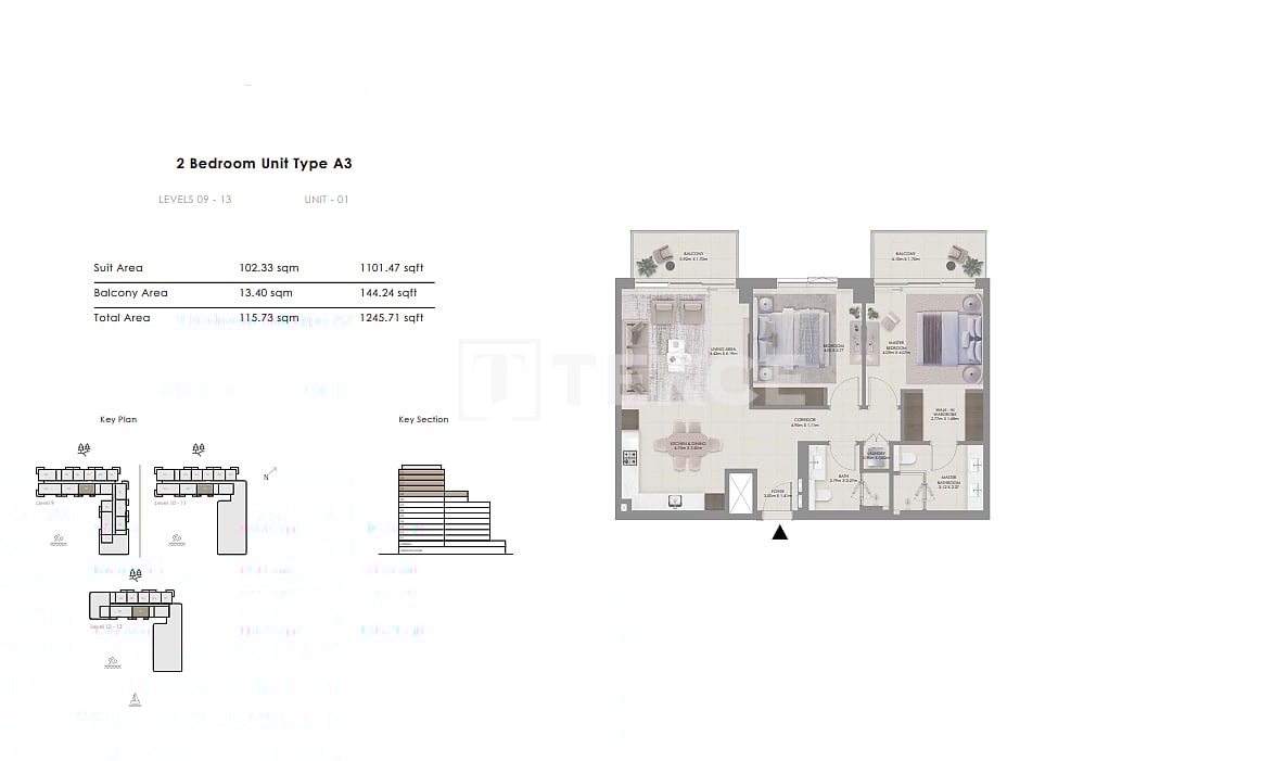 Апартаменты Мина Рашид, ОАЭ, 79 м² - фото 18