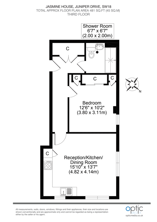 Квартира в Лондоне, Великобритания, 45 м² - фото 15